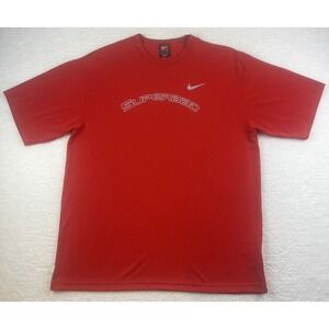 Nike Team Superbad T Shirt Mens XL‎ Pro Revolution Tri-Bolt Red Short Sleeve